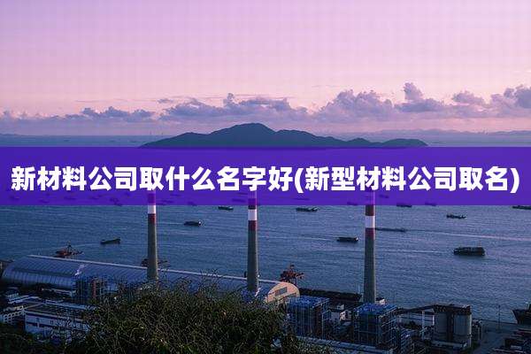 新材料公司取什么名字好(新型材料公司取名)