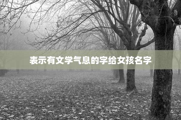 表示有文学气息的字给女孩名字
