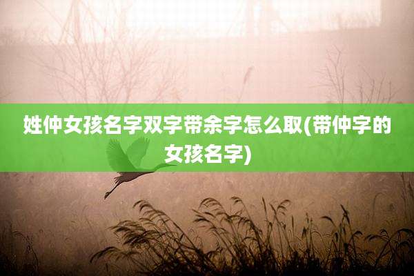 姓仲女孩名字双字带余字怎么取(带仲字的女孩名字)