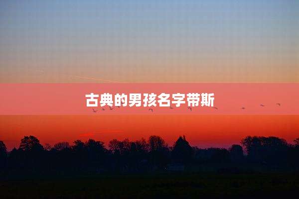古典的男孩名字带斯