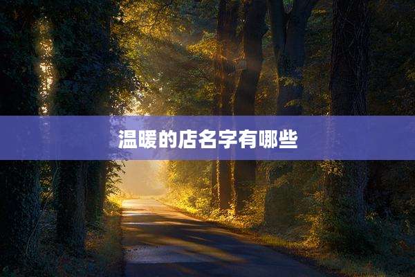 温暖的店名字有哪些