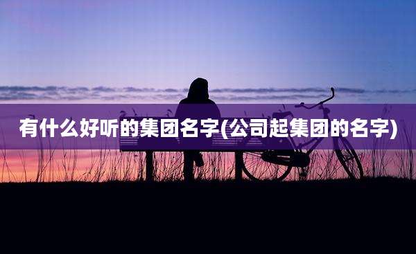 有什么好听的集团名字(公司起集团的名字)