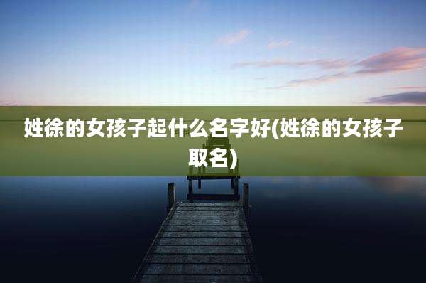姓徐的女孩子起什么名字好(姓徐的女孩子取名)
