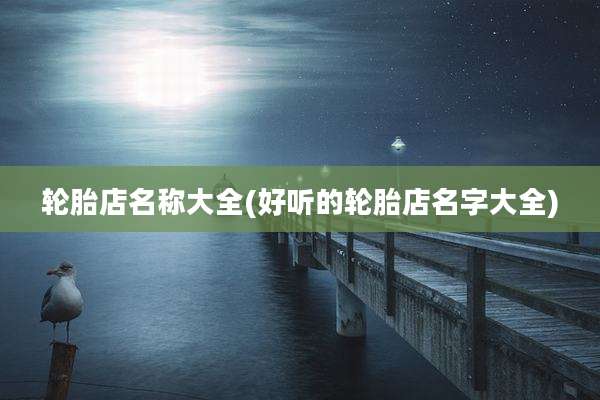 轮胎店名称大全(好听的轮胎店名字大全)