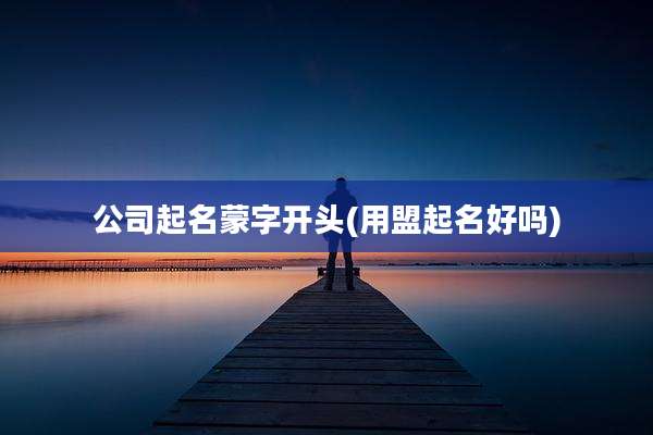 公司起名蒙字开头(用盟起名好吗)