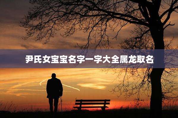 尹氏女宝宝名字一字大全属龙取名