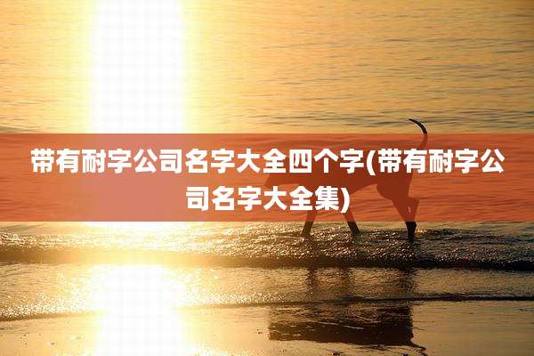 带有耐字公司名字大全四个字(带有耐字公司名字大全集)