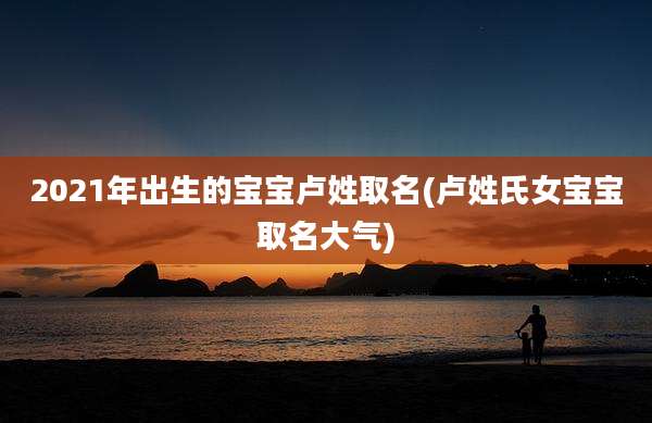 2021年出生的宝宝卢姓取名(卢姓氏女宝宝取名大气)