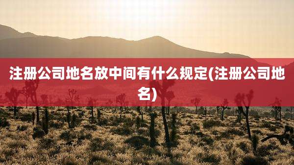 注册公司地名放中间有什么规定(注册公司地名)