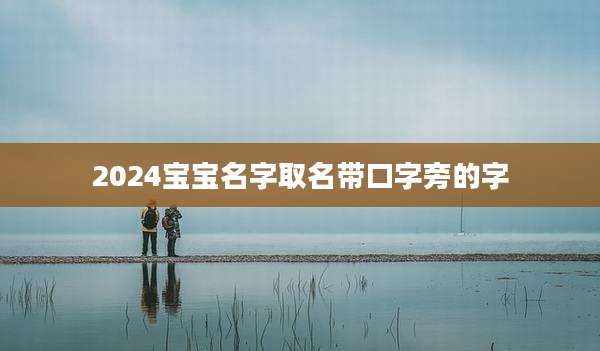 2024宝宝名字取名带口字旁的字