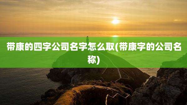 带康的四字公司名字怎么取(带康字的公司名称)
