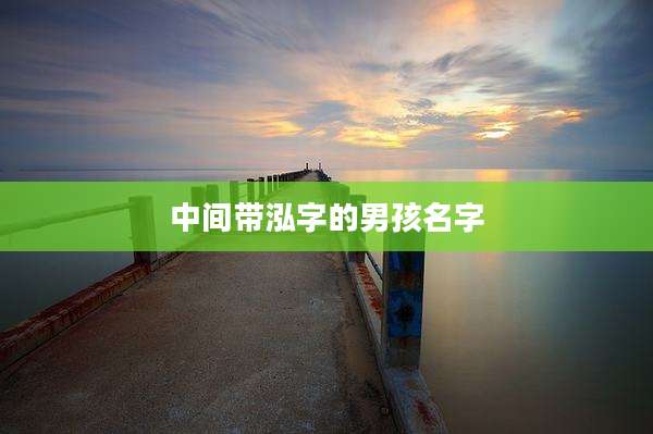 中间带泓字的男孩名字