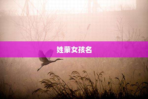 姓蒙女孩名