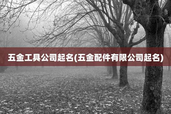 五金工具公司起名(五金配件有限公司起名)