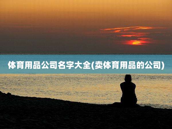 体育用品公司名字大全(卖体育用品的公司)
