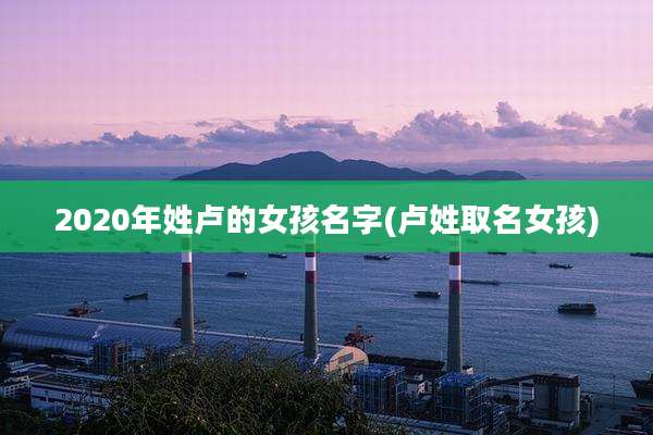 2020年姓卢的女孩名字(卢姓取名女孩)