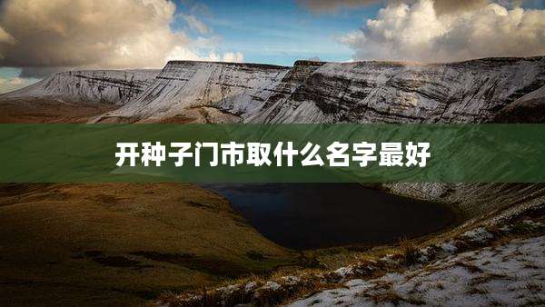 开种子门市取什么名字最好