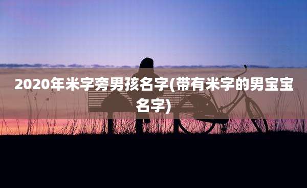 2020年米字旁男孩名字(带有米字的男宝宝名字)