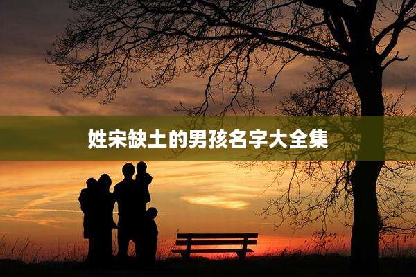 姓宋缺土的男孩名字大全集