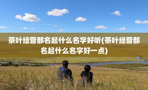 茶叶经营部名起什么名字好听(茶叶经营部名起什么名字好一点)