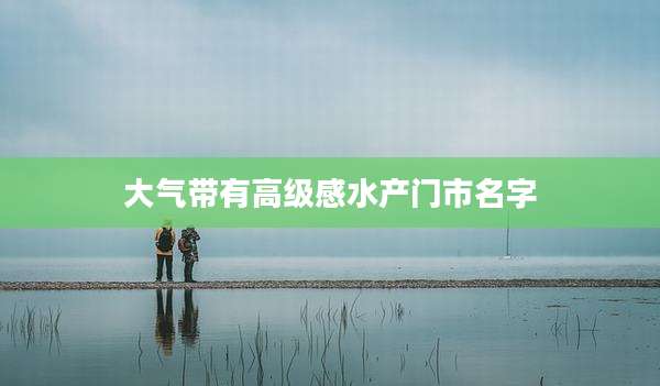 大气带有高级感水产门市名字