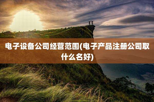 电子设备公司经营范围(电子产品注册公司取什么名好)