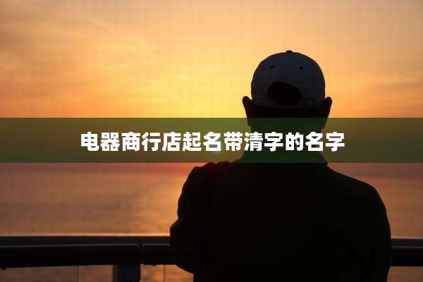 电器商行店起名带清字的名字