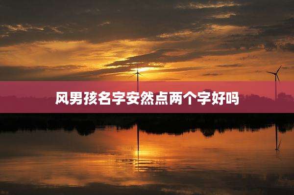 风男孩名字安然点两个字好吗