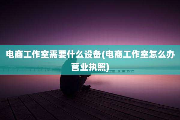 电商工作室需要什么设备(电商工作室怎么办营业执照)