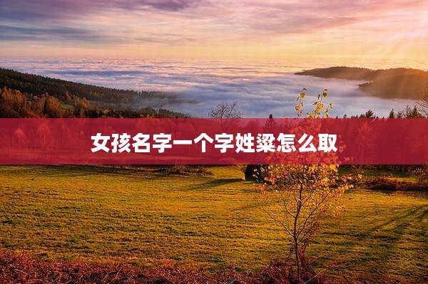 女孩名字一个字姓粱怎么取