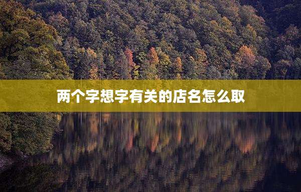 两个字想字有关的店名怎么取