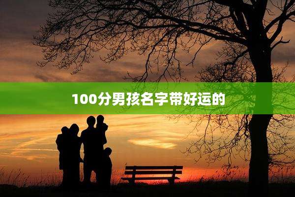 100分男孩名字带好运的