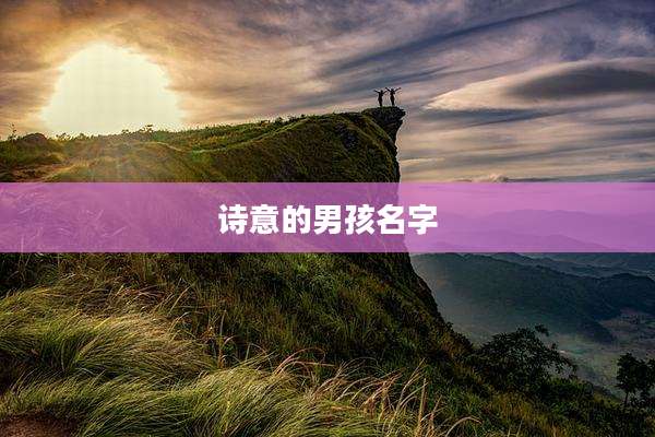 诗意的男孩名字