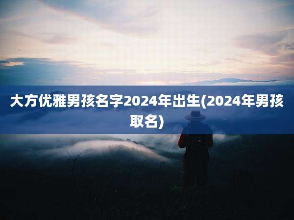 大方优雅男孩名字2024年出生(2024年男孩取名)