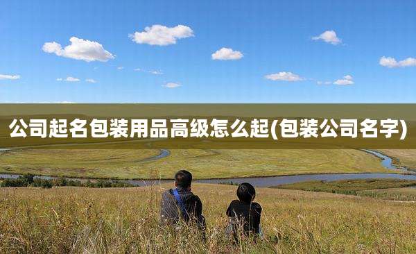 公司起名包装用品高级怎么起(包装公司名字)