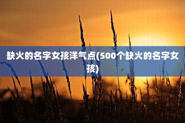 缺火的名字女孩洋气点(500个缺火的名字女孩)