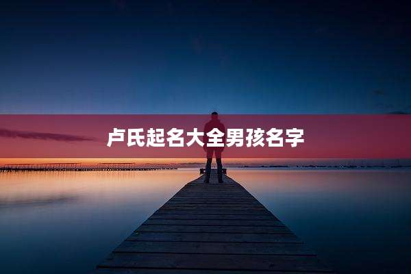 卢氏起名大全男孩名字