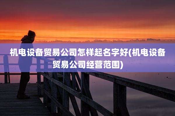 机电设备贸易公司怎样起名字好(机电设备贸易公司经营范围)