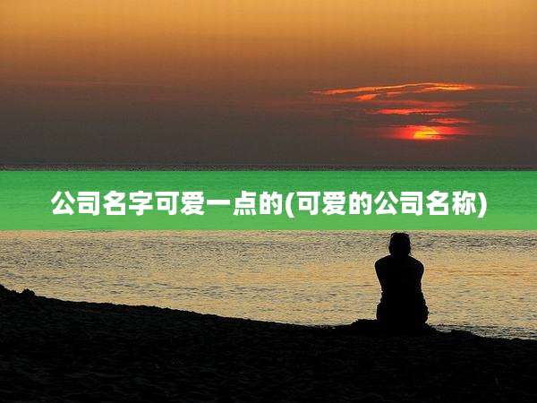 公司名字可爱一点的(可爱的公司名称)