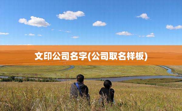 文印公司名字(公司取名样板)