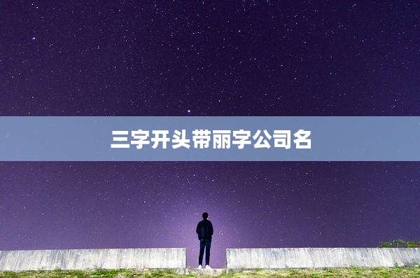 三字开头带丽字公司名