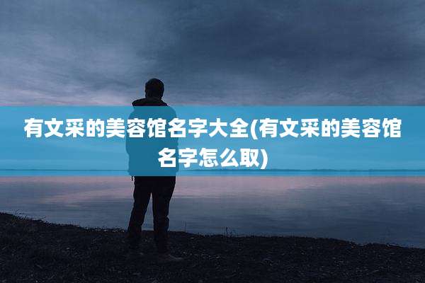 有文采的美容馆名字大全(有文采的美容馆名字怎么取)