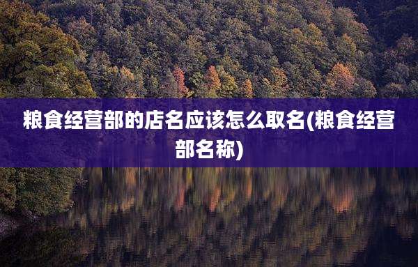 粮食经营部的店名应该怎么取名(粮食经营部名称)