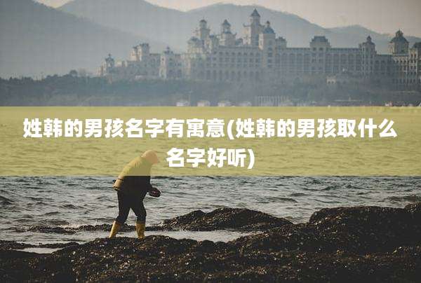 姓韩的男孩名字有寓意(姓韩的男孩取什么名字好听)
