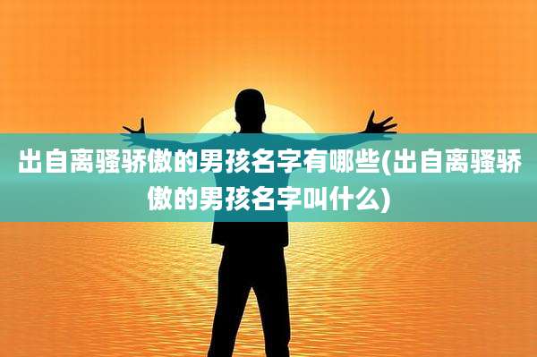 出自离骚骄傲的男孩名字有哪些(出自离骚骄傲的男孩名字叫什么)