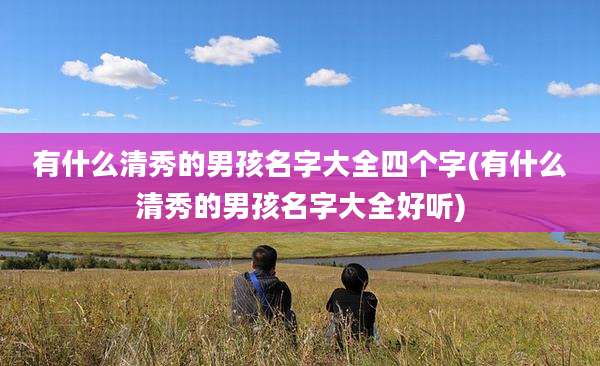 有什么清秀的男孩名字大全四个字(有什么清秀的男孩名字大全好听)