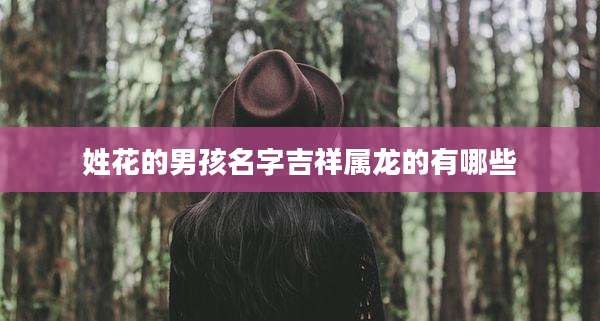 姓花的男孩名字吉祥属龙的有哪些