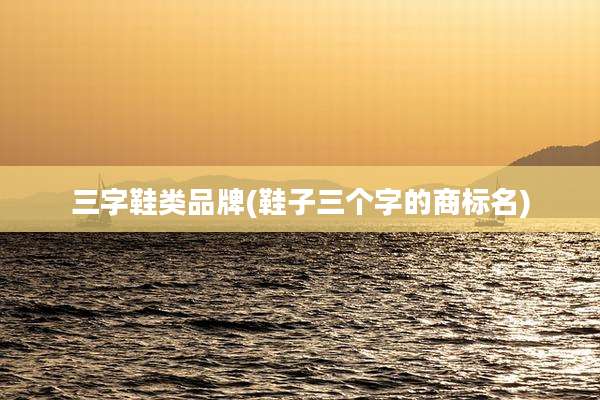 三字鞋类品牌(鞋子三个字的商标名)