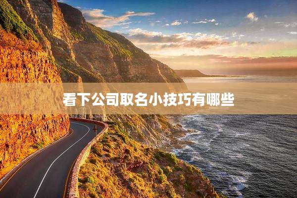 看下公司取名小技巧有哪些