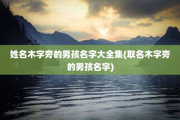 姓名木字旁的男孩名字大全集(取名木字旁的男孩名字)